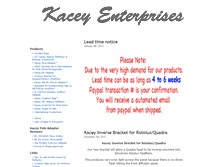Tablet Screenshot of kaceyenterprises.com